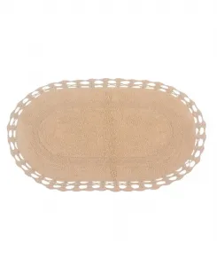 Двусторонний коврик для ванной Hampton Crochet, 53 x 86 см Home Weavers, льняной