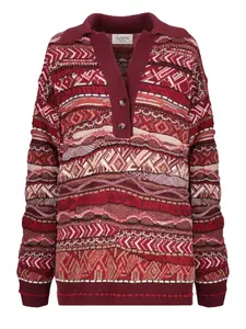 Вязаное поло с узором Laneus, красный