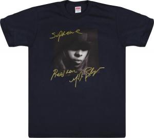 Футболка Supreme Mary J. Blige T-Shirt 'Navy', синий