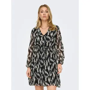 Only платье с принтом "ONLCERA 3/4 SHORT DRESS WVN NOOS", черный