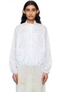 Цветочный прозрачный ветровкой джакет Kijun, синий