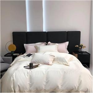 Llpsmeng Комплект постельного белья из египетского хлопка 1000TC с роскошной вышивкой