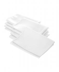 Набор из 10 тканевых салфеток - многоразовые салфетки из полиэстеровой поплиновой ткани размером 18x18 дюймов для столовых приборов и мероприятий в ресторанах Slickblue, White