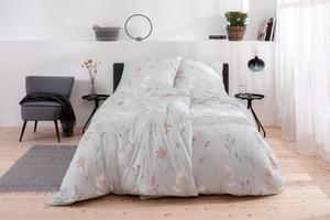 Постельное белье Estella Mako трикотаж 155х220 Noam голубая трава стебли колосья 6924-630