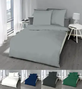Постельное белье JACK by Kaeppel из тонкой фланели, однотонное, большой выбор цветов, разные размеры, цвет: серый, размер: 135x200 см. Jack