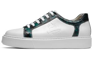 ROBERTA DI CAMERINO устойчивые к истиранию увеличивающие рост низкие скейтбордные кроссовки мужские бело-зеленые, цвет White Green