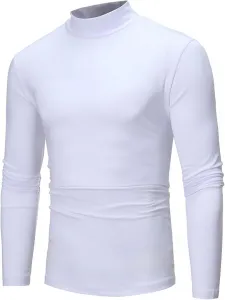 Футболка для мужчин Slim Fit с длинным рукавом и воротником-гольф