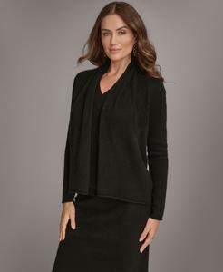 Женский кашемировый кардиган с открытой передней частью Donna Karan New York, Black