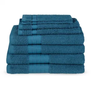 Набор полотенец Uni из хлопка, махровая ткань, бордюр, 500 г/м², однотонные, без петли для подвешивания Good Morning, Petrol