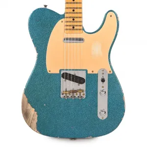 Fender Custom Shop 1952 Telecaster "Chicago Special" Heavy Relic Супер Состаренный Синий Блестящий с Золотым Анодированным Звукозащитным Щитом (Серийный номер R124568)