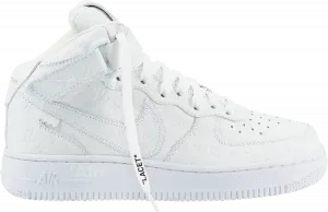 Лимитированные кроссовки Nike Louis Vuitton x Air Force 1 Mid 'Triple White', белый
