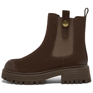 Ботинки женские на среднем каблуке BASTO, темно velvet lining