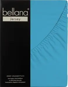 Простыня на резинке Bellana Jersey 180-200 x 200 см бирюзового цвета, 120 г/м², 100% хлопок Traumschloss