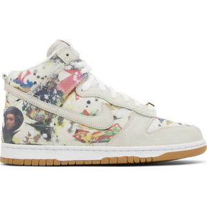 Кроссовки Nike Dunk High SB х Supreme 'Rammellzee', белый/мультиколор