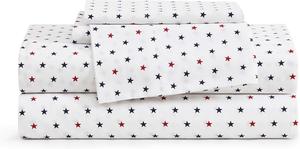 Tommy Hilfiger Комплект постельного белья, 140x200 см, из хлопкового перкаля, включает пододеяльник, простыню на резинке и наволочки, цвет Daystar, хрустящий и легкий.