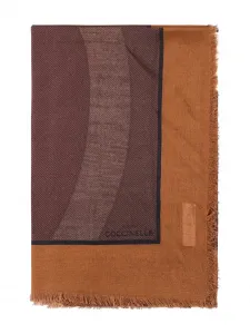 Шарф с бахромой Coccinelle, коричневый