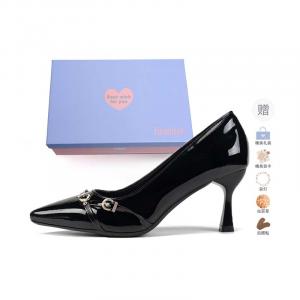 Женские туфли на тонком каблуке и высоком каблуке Xingdiman, Black 7Cm