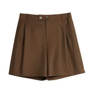 ELLE Повседневные брюки для женщин Coffee Moderate Straight Fit