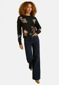 Толстовка стандартного кроя Love & Roses, Black Embroidered Bird