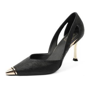 Женские туфли на высоком каблуке QITUMAUL, Black[Heel Height 8.5Cm]