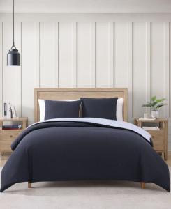 Комплект постельного белья Micro Pique, 3 предмета, размер King Tommy Hilfiger, Navy