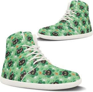 Pugasmiru Женские высокие кроссовки на шнуровке из искусственной кожи с плоской подошвой и декоративными ремешками, прогулочные кроссовки (белая подошва)