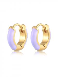 Elli Серьги из серебра 925 пробы, светло-фиолетовые