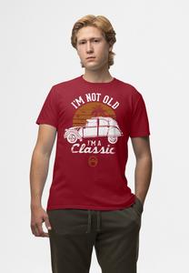 Футболка с принтом CITROEN CV I M NOT OLD CLASSIC SUNSET Henry Tiger, бургундия