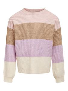 KIDS ONLY Свитер "Сэнди" в розово-светло-коричнево-фиолетовом цвете