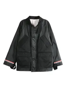 Куртка с застежкой на пуговицы THOM BROWNE, черный