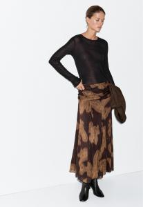 Юбка Massimo Dutti FLOWING PAISLEY PRINT , Mottled Dark Brown