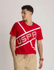 Футболка U.S. Polo Assn Uspa Linear Graphic Jersey, красный