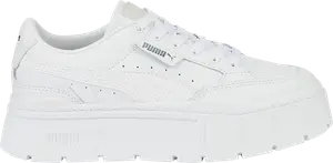 Кроссовки Puma Wmns Mayze Stack Leather Triple White, белый