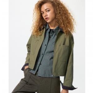 Куртка-рубашка Uniqlo женская, 56 оливковый
