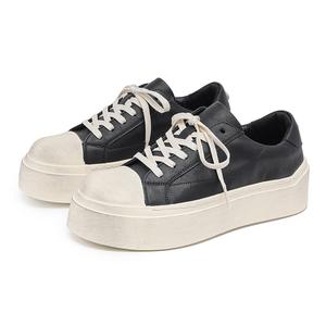 Износостойкие дышащие низкие кроссовки для скейтбординга, увеличивающие рост, унисекс MOMGOG, Black White