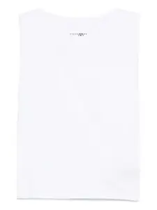 Хлопковый топ без рукавов MM6 Maison Margiela, белый