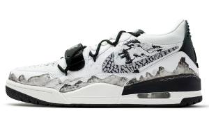 Jordan Наследство 312 чернильная гора устойчивые к истиранию низкие винтажные баскетбольные кроссовки men's black white