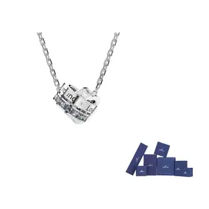 Swarovski Синтетическая кубическая циркониевая подвеска для женщин Silver