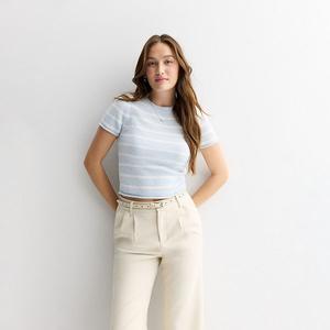 Джемпер с коротким рукавом для подростков So, Light Blue Stripe