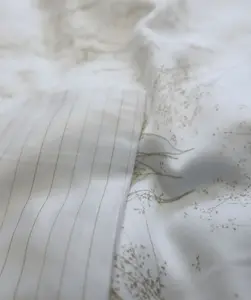 Постельное белье Mako-Satin Modern Garden Rochester Beige 135x200 см + 80x80 см Fleuresse