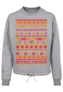 Толстовка F4NT4STIC Oversize Guns n' Roses Weihnachten Christmas, цвет grau meliert