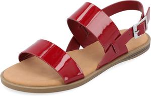 Женские сандалии на плоской подошве Journee Collection Lavine с множеством ремешков, красный