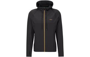 Худи на молнии с принтом логотипа HUGO BOSS, темно-серый