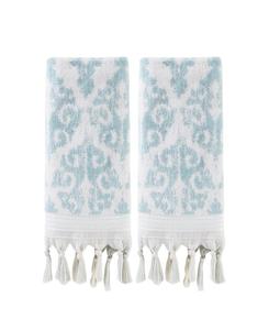 Набор из двух полотенец для рук Mirage Fringe Saturday Knight, Aqua