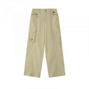 Китайская олимпийская серия по скейтбордингу Повседневные брюки Женские Попугай зеленый FILA FUSION