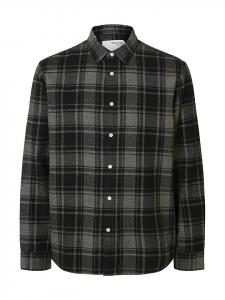 SELECTED HOMME Футболка "Ной" серо-черного цвета