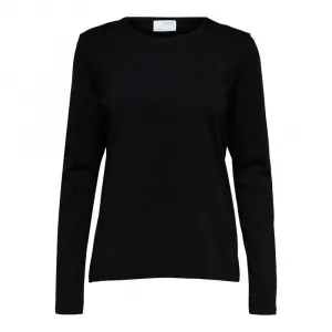 Лонгслив Selected Essential, черный