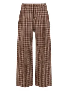 Клетчатые брюки-клеш Marni, коричневый