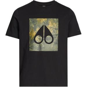 Футболка с принтом листьев Moose Knuckles, черный