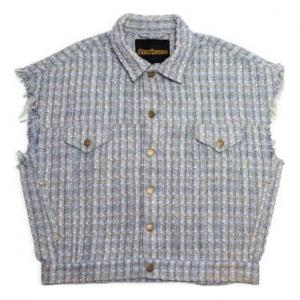 Куртка-бомбер без рукавов Drew House из букле, светло-голубая